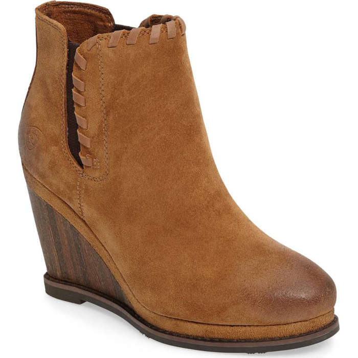 wedge heel booties