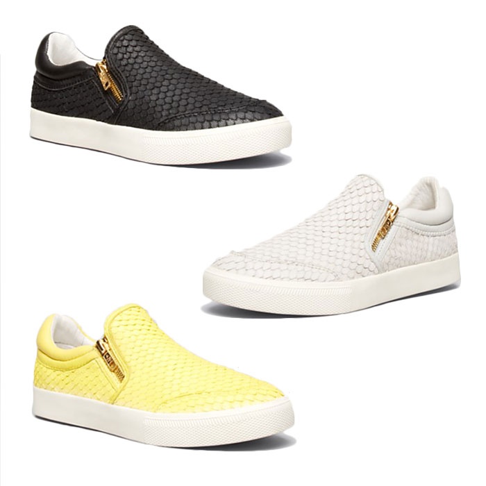 zipper slip on sneakers