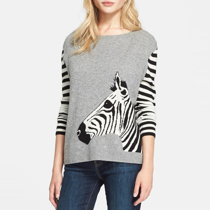 RED Valentino Intarsia-Swan Cropped Sweater | Rank & Style