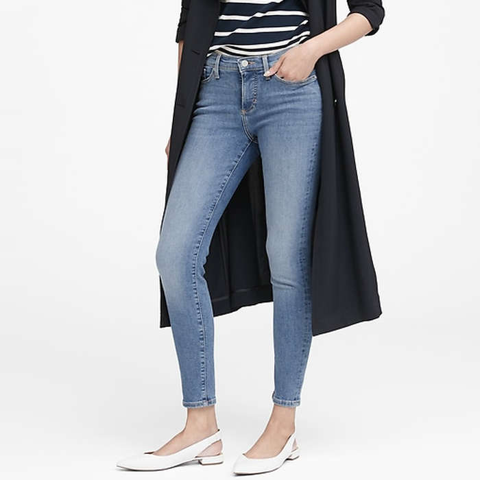petite white cropped jeans