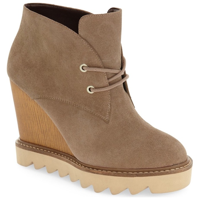 brown track sole boots