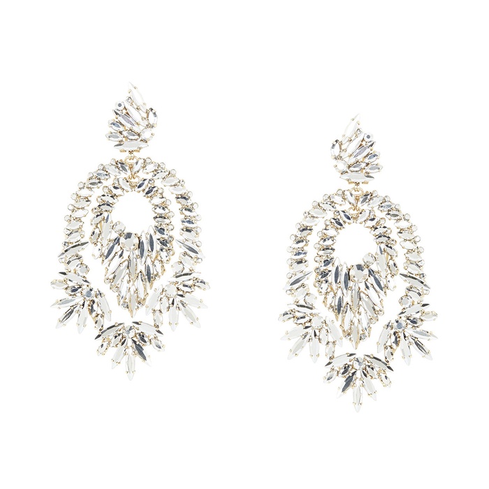 J.Crew Crescent Floral Cluster Earrings | Rank & Style