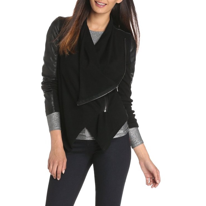 10 Best Coats And Jackets On Rank Style Blank Nyc Faux Leather And Knit Jacket