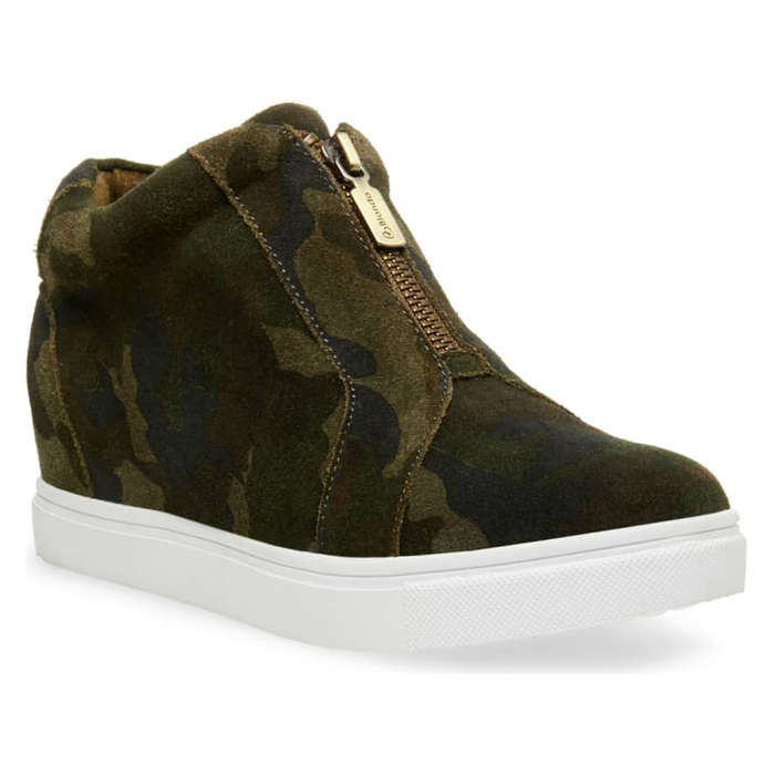 womens wedge sneaker booties