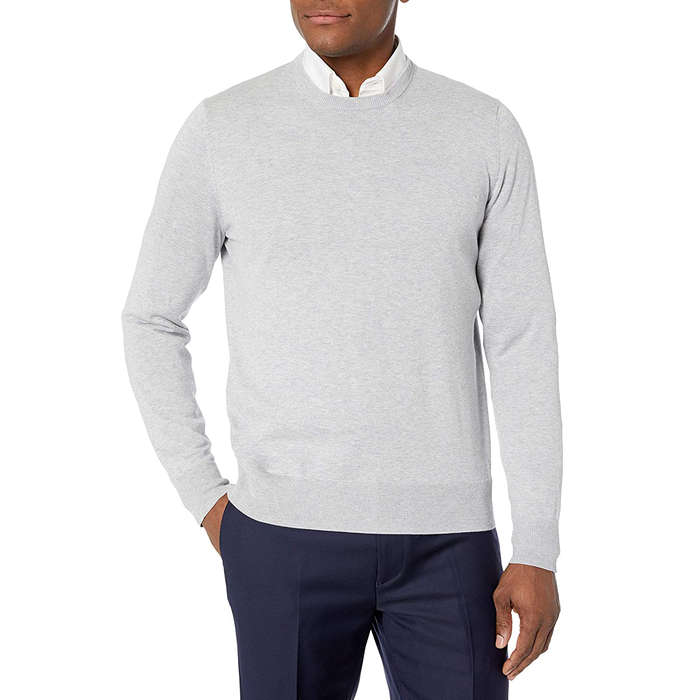 mens cotton crew neck sweater