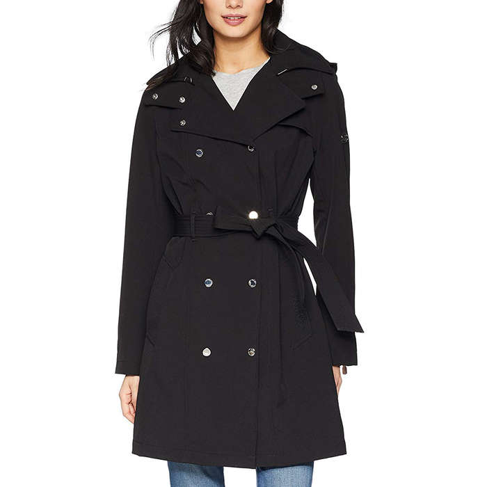 Calvin Klein Classic Hooded Trench Coat, Calvin Klein Peacoat With Hoodie