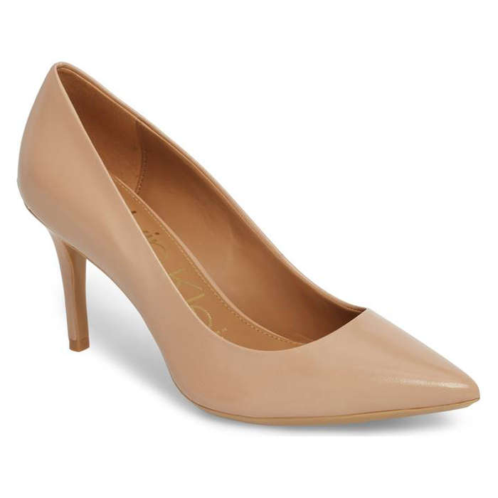 tan nude pumps