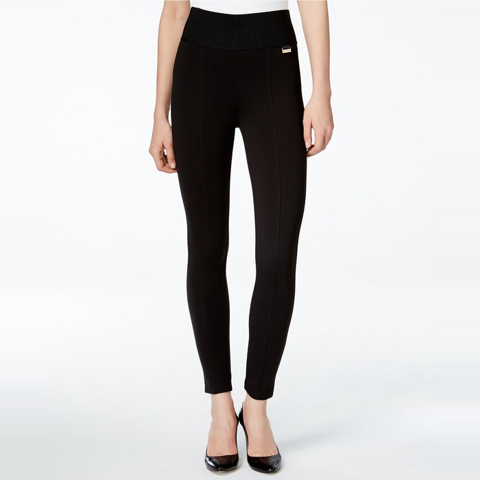 calvin klein power stretch seamed leggings