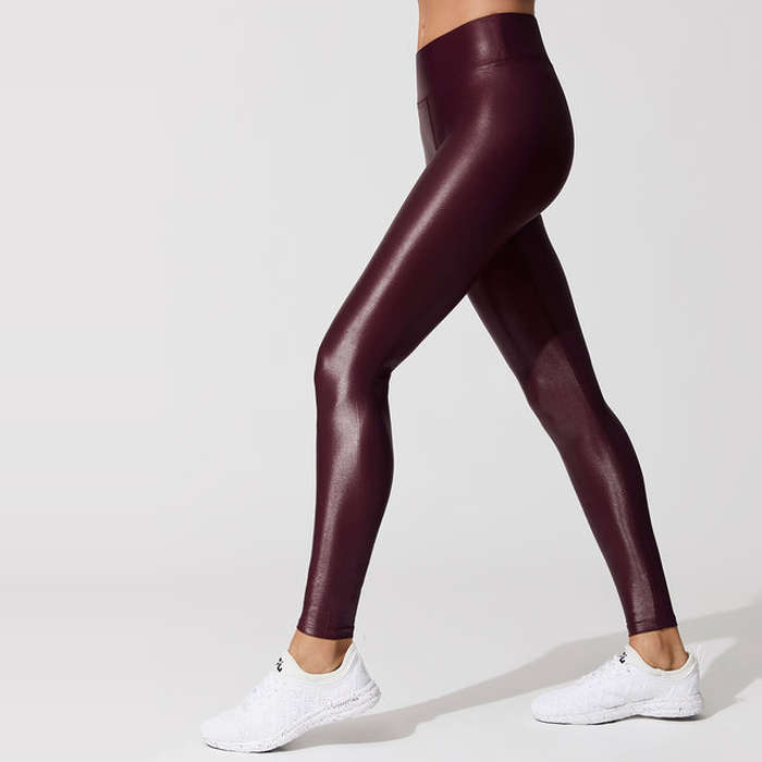 metallic yoga leggings