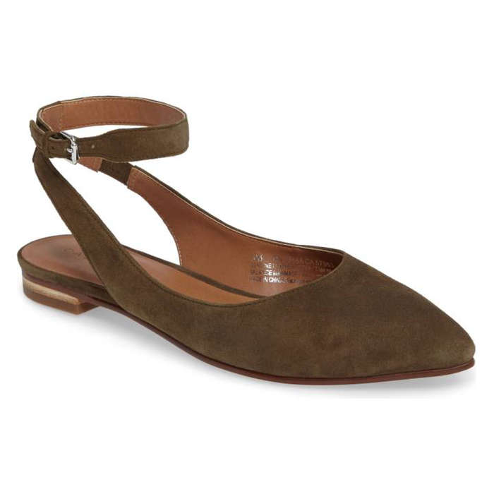brown flats pointed toe