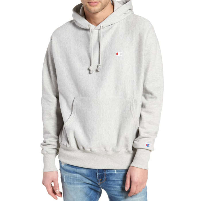 champion hoodie mens grey