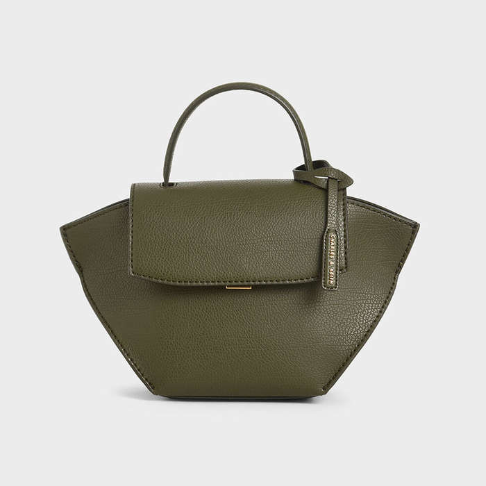 charles and keith olive green bag