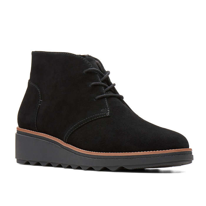 clarks wedge heel boots