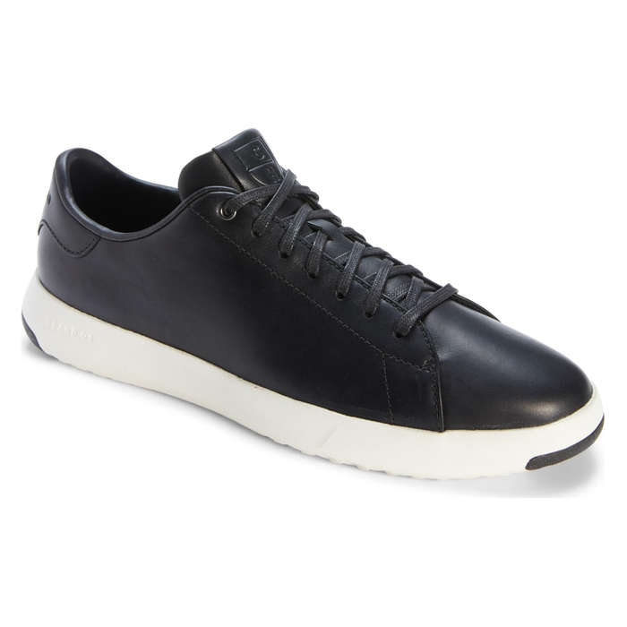 sneakers black leather