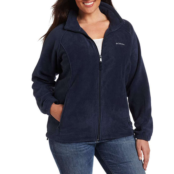 plus size columbia fleece pullover