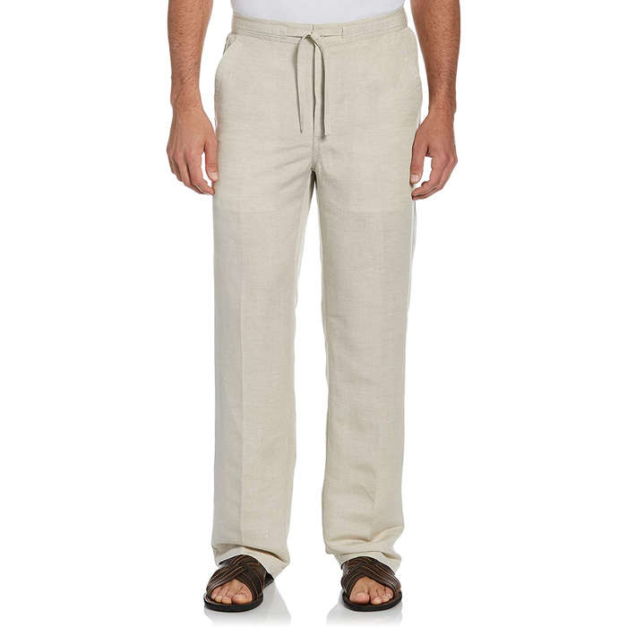 off white linen trousers mens