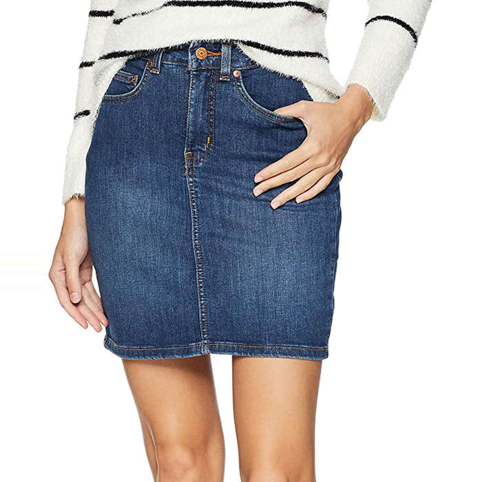 midi denim skirt target