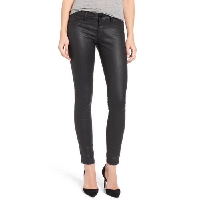 black coated denim