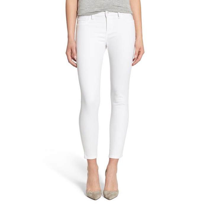 petite white skinny jeans
