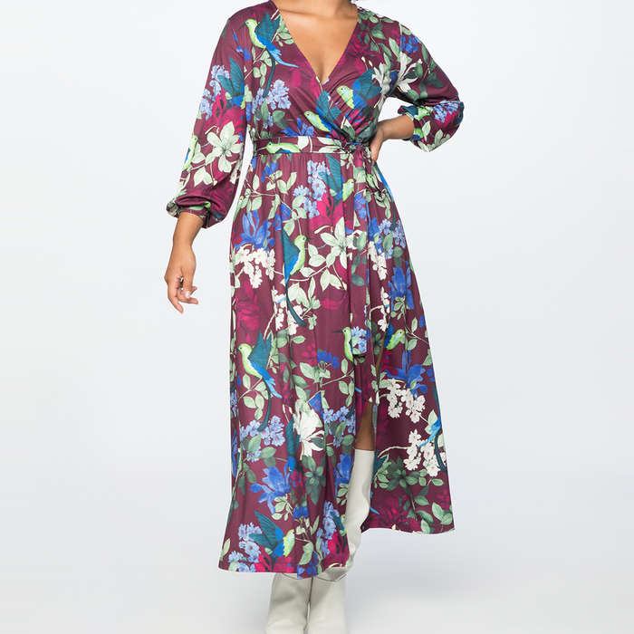 wrap over dresses plus size