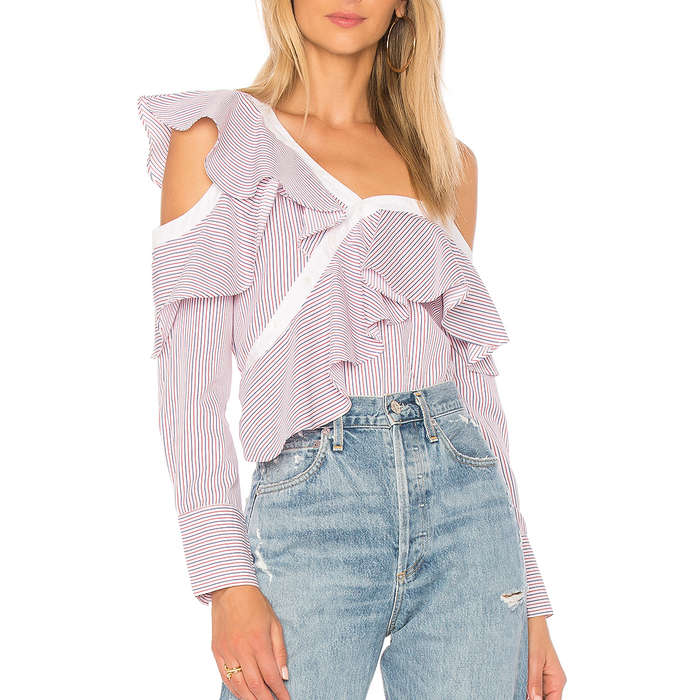 Over the Clouds One Shoulder Top main image 1