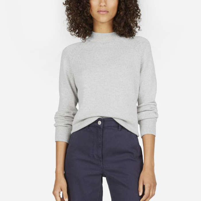 Everlane The Cotton Mockneck Crop Everlane The Cotton Mockneck Crop