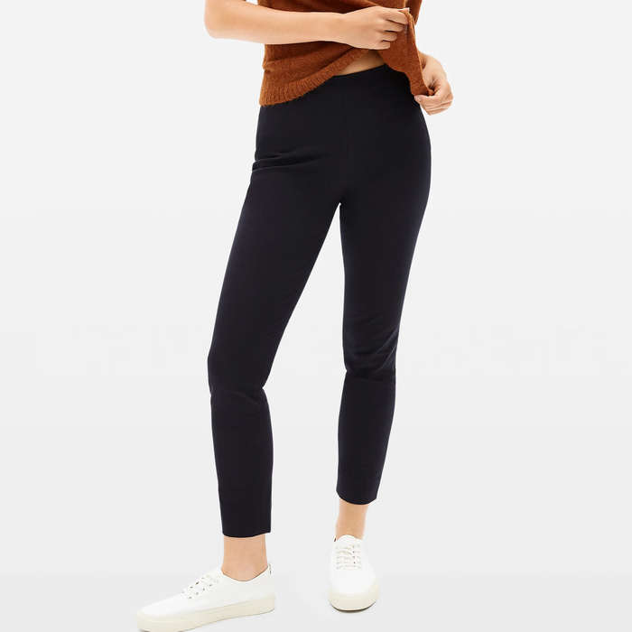 womens black high waisted work pants