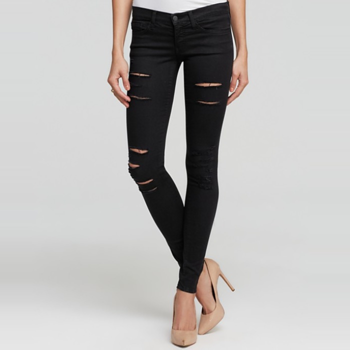 distressed jeans black