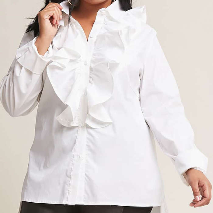 button down plus size shirts