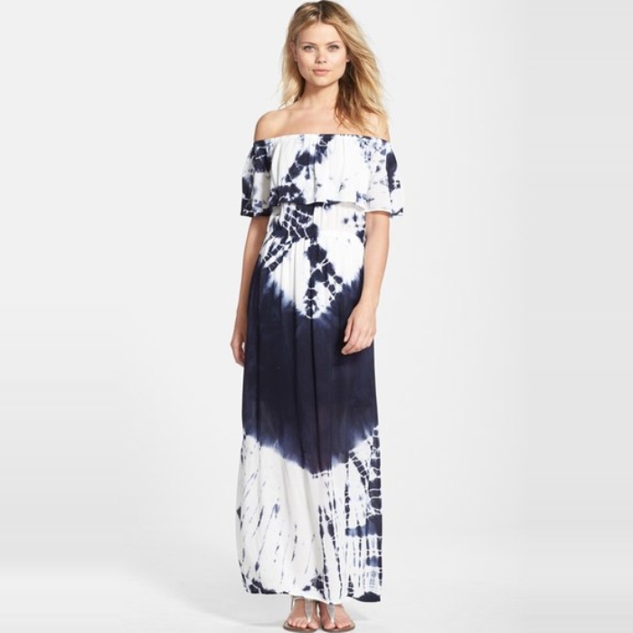 Fraiche By J Tie Dye Off Shoulder Maxi Dress Rank Style Best Off The Shoulder Dresses Under 100 Fraiche J By Tie Dye