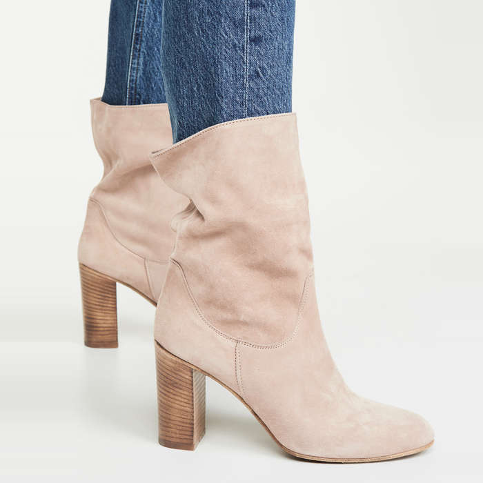 slouch boots with heel
