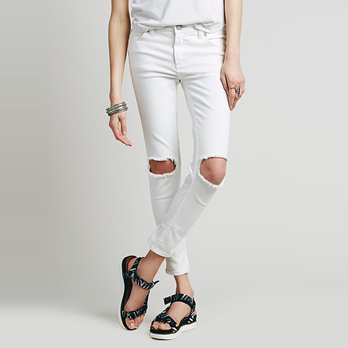 Free People Destroyed Skinny In Stark White Rank & Style Best Skinny White Jeans Under $100 - Free People Destroyed Skinny in Stark White - Free People Destroyed Skinny In Stark White Rank & Style