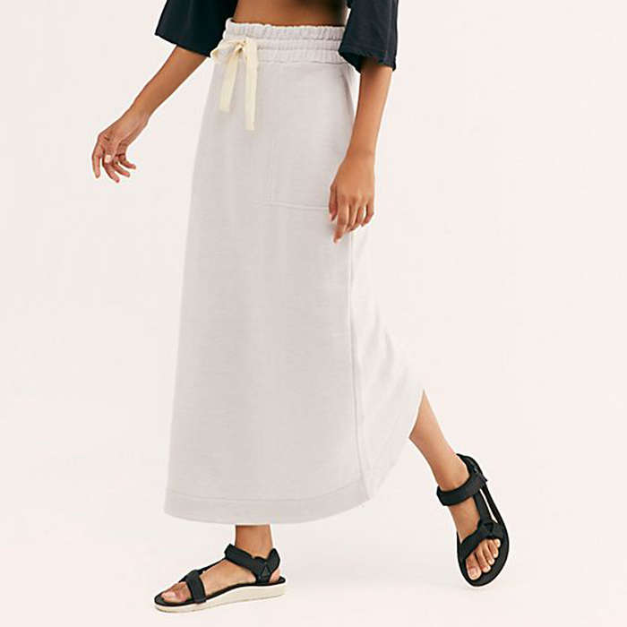 jersey knit maxi skirt