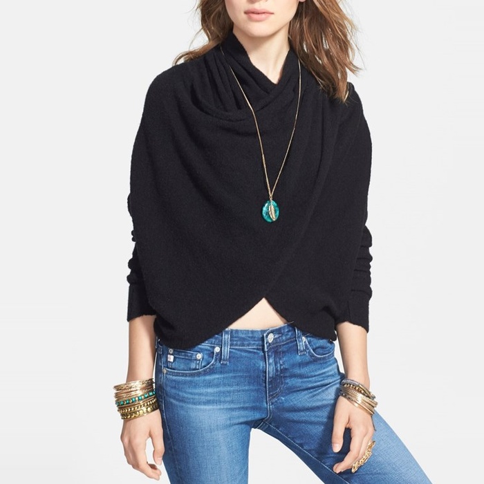crossover wrap sweater
