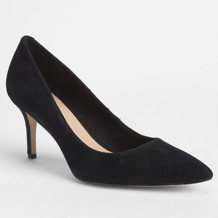 black pumps with buckle