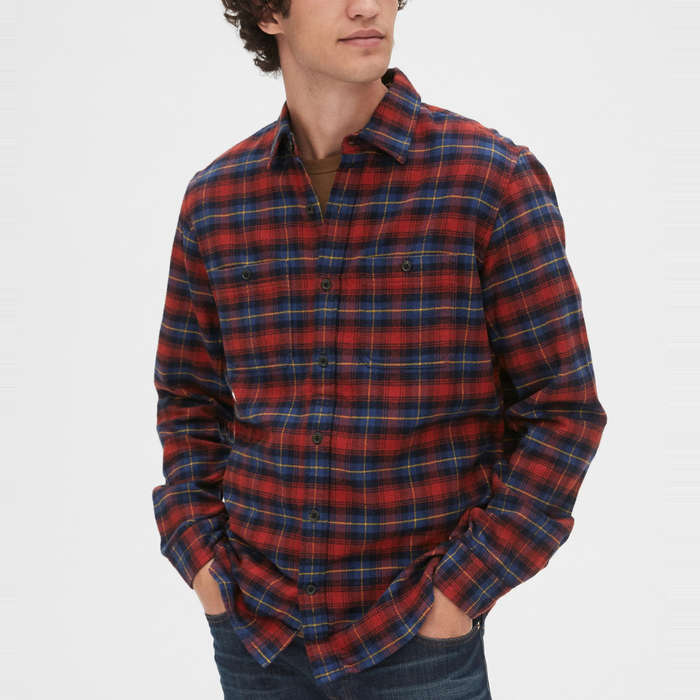 gap mens flannel shirts