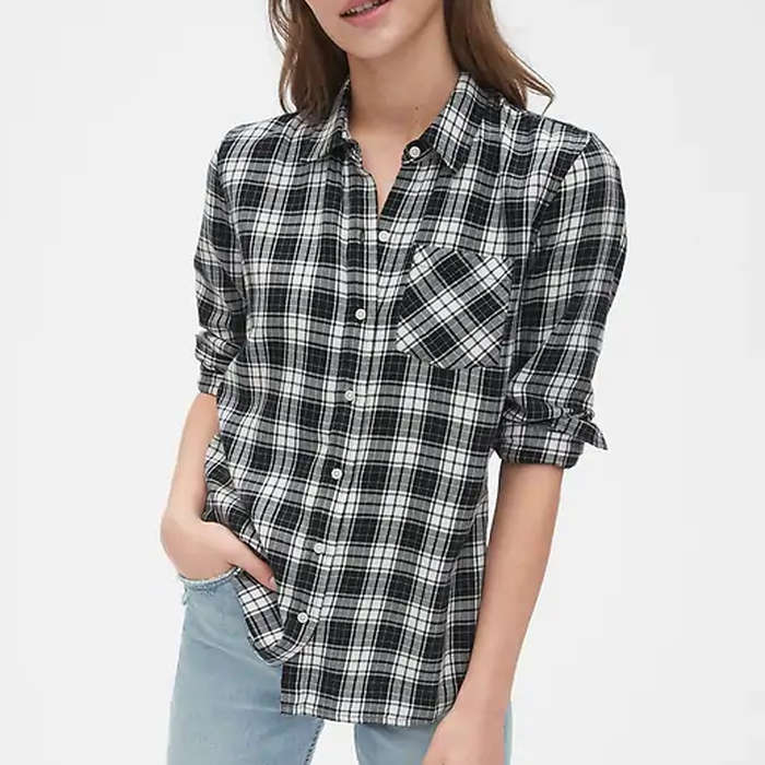 gap womens plaid flannel shirts