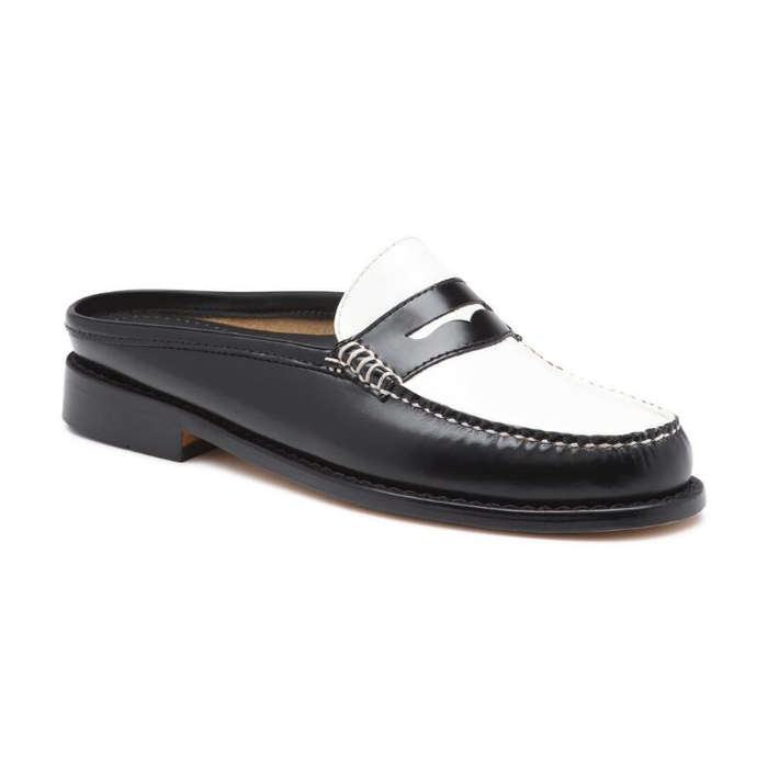 redford leather backless loafers