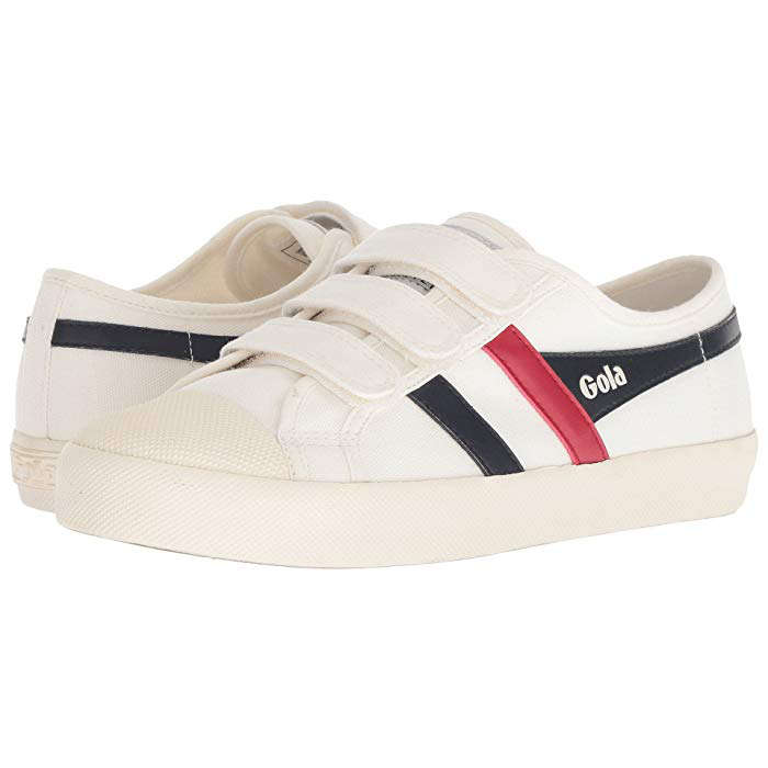 white velcro tennis shoes