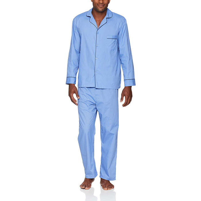 Mens Pyjamas Sets Nightwear Classic Plain PJs