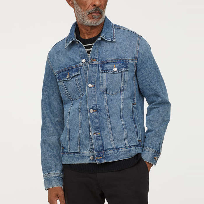 old navy mens black denim jacket