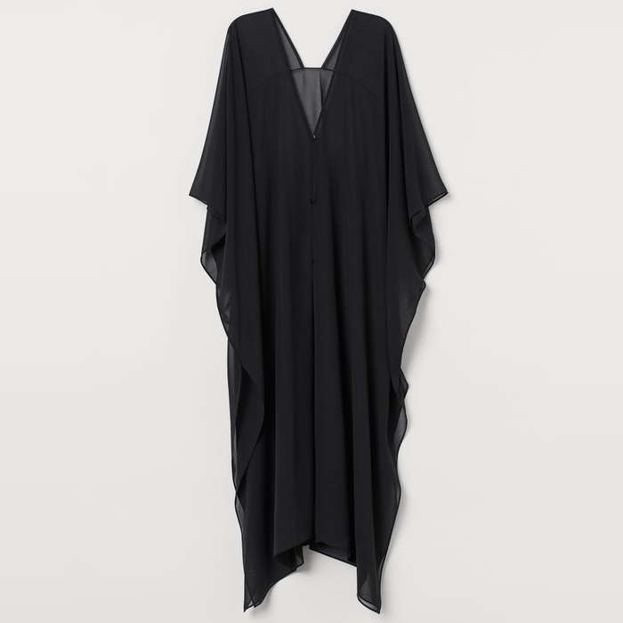 long black swim cover up