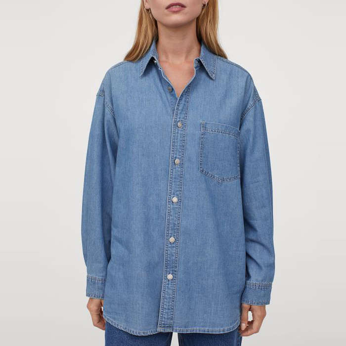 oversized womens denim shirt