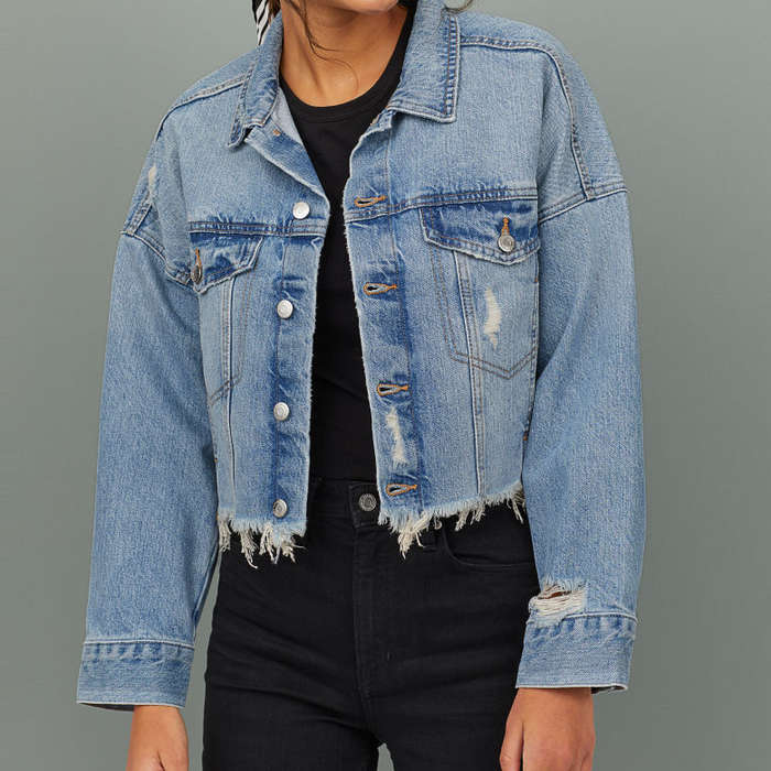 short cropped denim jacket