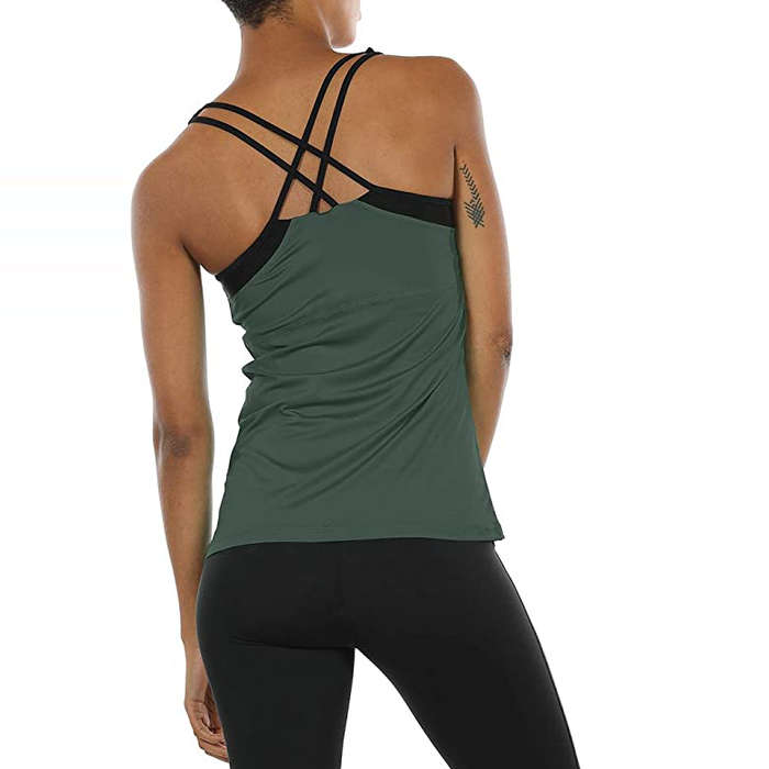 slimming tank top with built in bra