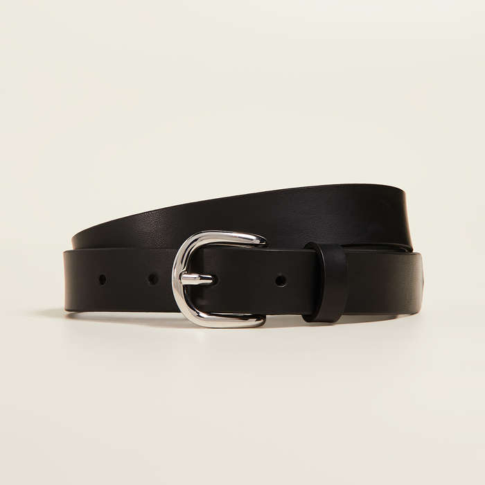 simple designer style Mens Belts classic elegant quiet pure black buckle