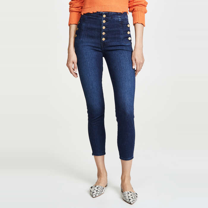 skinny jeans with buttons