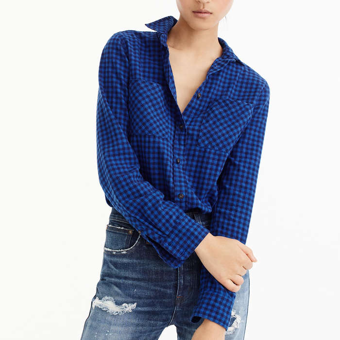 J.Crew Boy Shirt in Mini Buffalo Check Rank & Style J.Crew Boy Shirt in Mini Buffalo Check Rank & Style