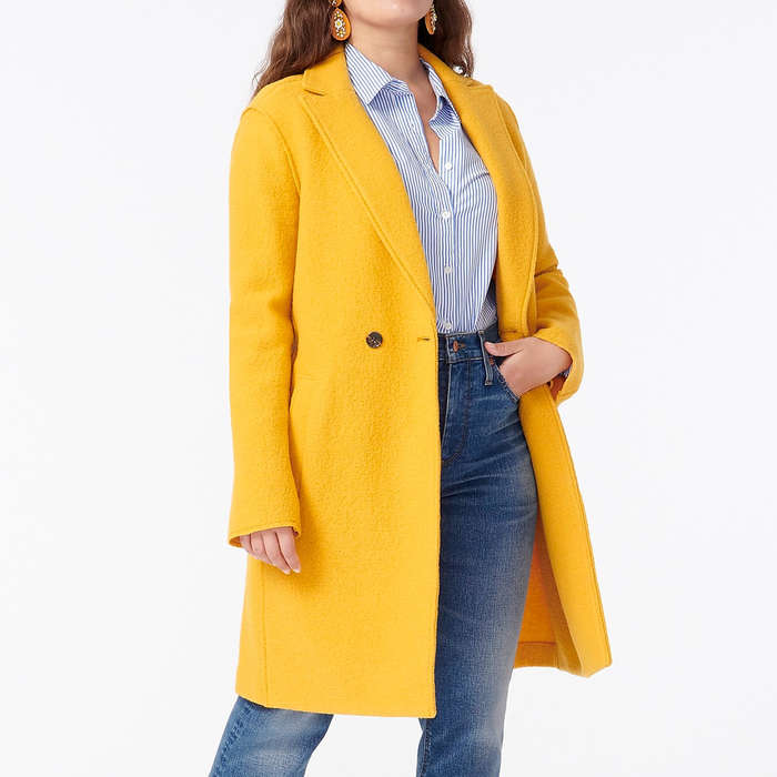 plus size boiled wool coat