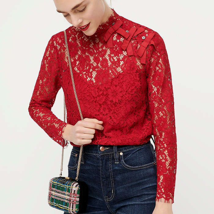 J crew lace top Clearance